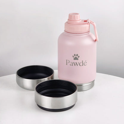 3-in-1 Pet Water Bottle, Pink