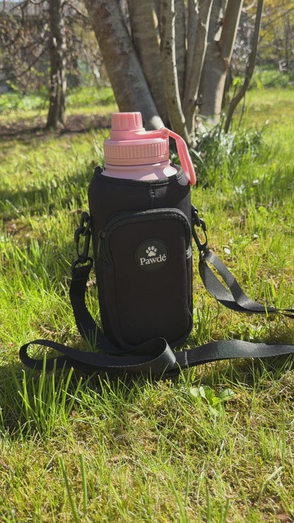 3-in-1 Pet Water Bottle Carrier - Portable Travel Holder | Pawdé